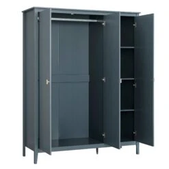 Oakham Triple Wardrobe, Stormy Blue -Daals Store FT WARD 10 STORM WB4