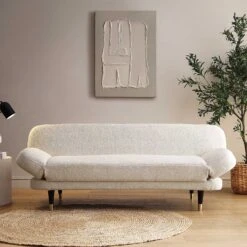 Solna 2-Seater Sofa Bed, Beige Boucle -Daals Store GCSF 2277 BEIGE BOU scene1