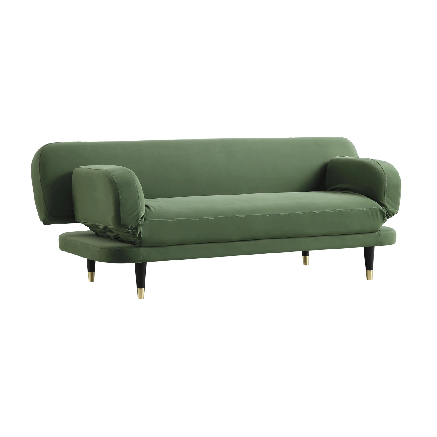 Solna 2-Seater Sofa Bed, Moss Green Velvet 5 Solna 2-Seater Sofa Bed, Moss Green Velvet - Image 5