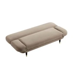 Solna 2-Seater Sofa Bed, Mink Velvet -Daals Store GCSF 2277 TAUPE VEL WB3