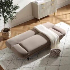 Solna 2-Seater Sofa Bed, Mink Velvet -Daals Store GCSF 2277 TAUPE VEL scene2