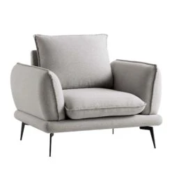Obriel Grey Marl Fabric Armchair -Daals Store GCSF 2299 GREY FAB 1ST WB2