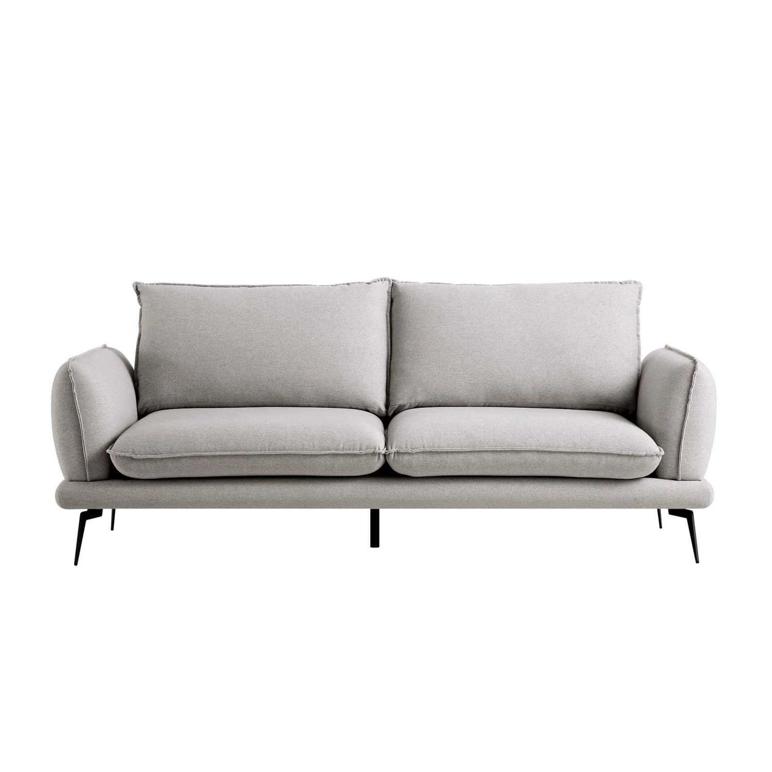 Obriel Grey Marl Fabric Sofa, 3-Seater 4 Obriel Grey Marl Fabric Sofa, 3-Seater - Image 4