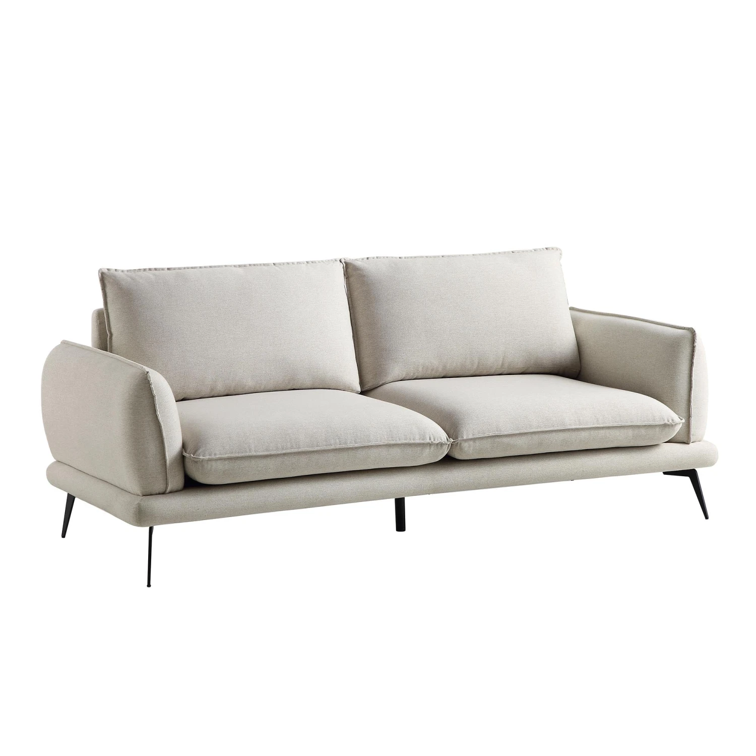 Obriel Oatmeal Fabric Sofa, 3-Seater 5 Obriel Oatmeal Fabric Sofa, 3-Seater - Image 5