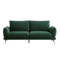 Obriel Forest Green Velvet Sofa, 3-Seater -Daals Store GCSF 2299 PINE VEL 3ST WB1