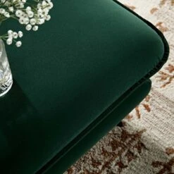 Obriel Forest Green Velvet Footstool -Daals Store GCSF 2299 PINE VEL STOOL scene3