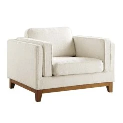 Dipley Beige Boucle Fabric Sofa, 1-Seater -Daals Store GCSF 2339 BEIGE BOU 1ST WB2