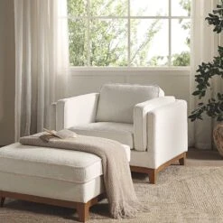 Dipley Beige Boucle Fabric Sofa, 1-Seater -Daals Store GCSF 2339 BEIGE BOU 1ST scene2