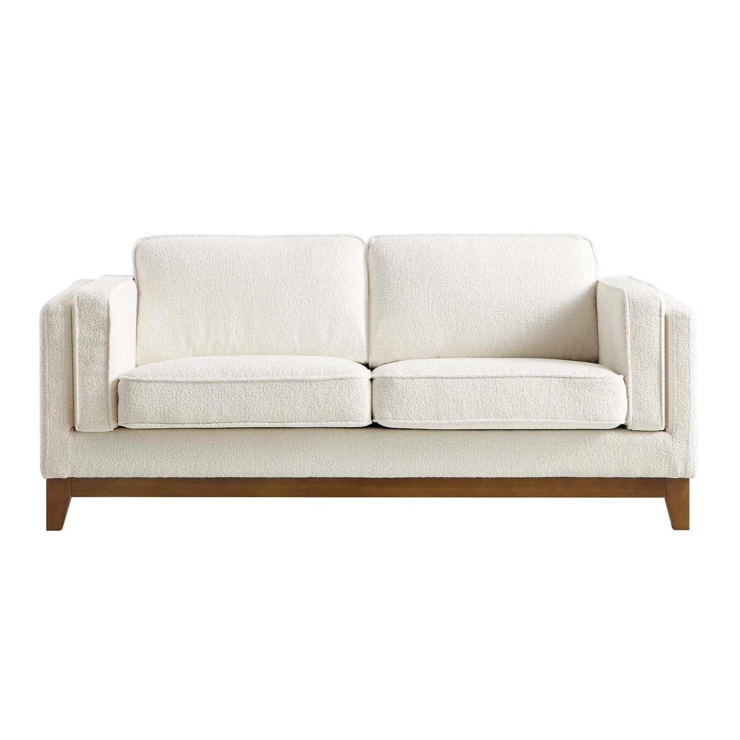 Dipley Beige Boucle Fabric Sofa, 2-Seater 4 Dipley Beige Boucle Fabric Sofa, 2-Seater - Image 4