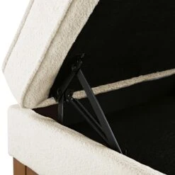 Dipley Beige Boucle Fabric Storage Footstool -Daals Store GCSF 2339 BEIGE BOU STOOL detail2