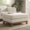 Dipley Beige Boucle Fabric Storage Footstool -Daals Store GCSF 2339 BEIGE BOU STOOL main