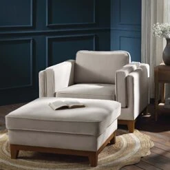 Dipley Champagne Velvet Sofa, 1-Seater -Daals Store GCSF 2339 CHAMP VEL 1ST scene2