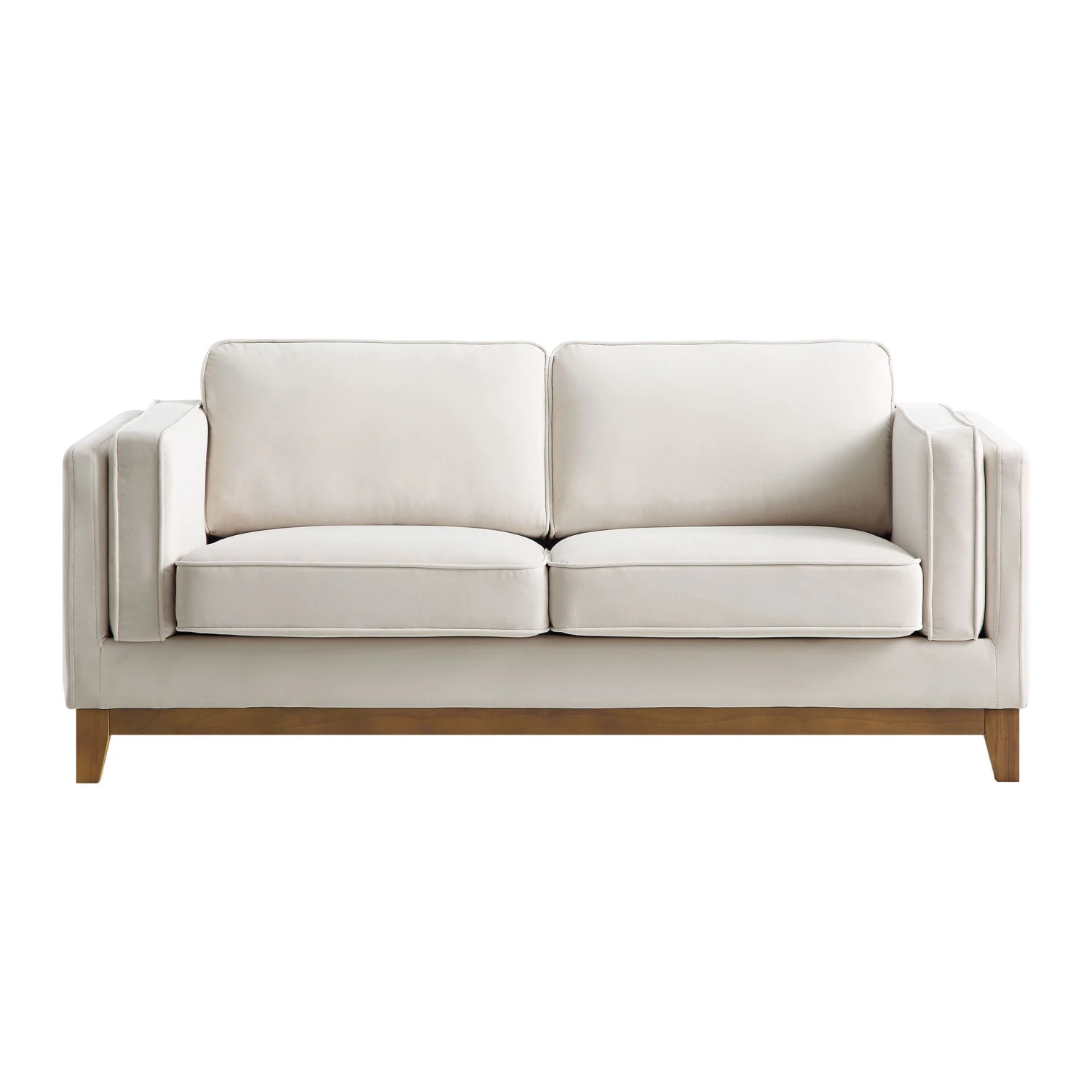 Dipley Champagne Velvet Sofa, 2-Seater 4 Dipley Champagne Velvet Sofa, 2-Seater - Image 4
