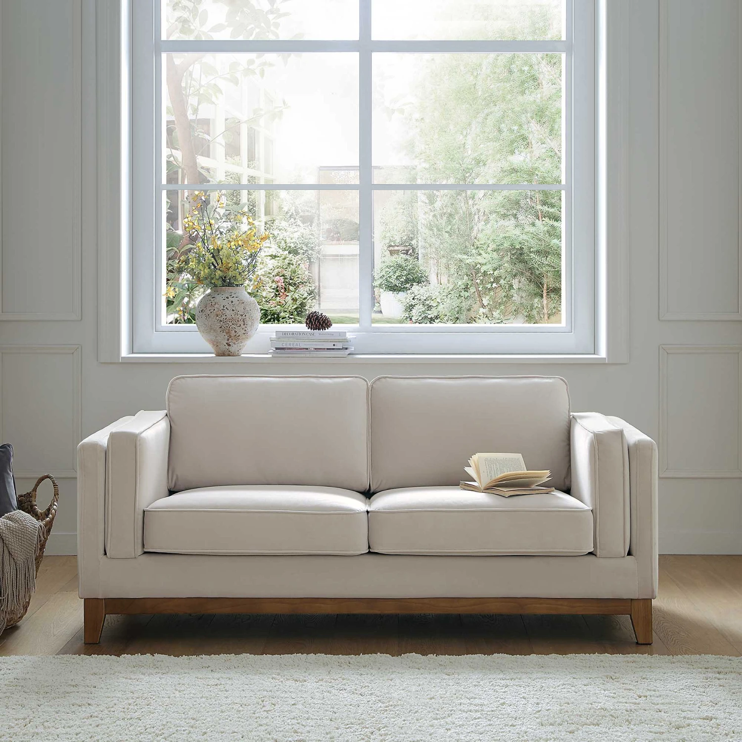 Dipley Champagne Velvet Sofa, 2-Seater 2 Dipley Champagne Velvet Sofa, 2-Seater - Image 2