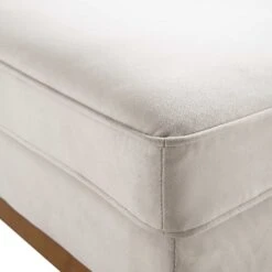 Dipley Champagne Velvet Storage Footstool – Luxury Piping Detail Ottoman Coffee Table -Daals Store GCSF 2339 CHAMP VEL STOOL detail1