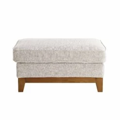 Dipley Oatmeal Fabric Storage Footstool -Daals Store GCSF 2339 OAT WOV STOOL WB1