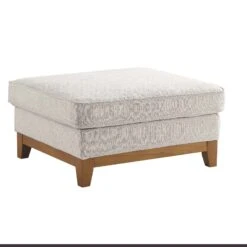 Dipley Oatmeal Fabric Storage Footstool -Daals Store GCSF 2339 OAT WOV STOOL WB2