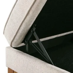 Dipley Oatmeal Fabric Storage Footstool -Daals Store GCSF 2339 OAT WOV STOOL detail2