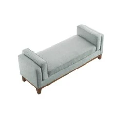 Dipley Sage Woven Fabric Upholstered Bench 19 Dipley Sage Woven Fabric Upholstered Bench -Daals Store GCSF 2339 SAGE WOV BENCH WB3
