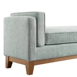 Dipley Sage Woven Fabric Upholstered Bench 20 Dipley Sage Woven Fabric Upholstered Bench -Daals Store GCSF 2339 SAGE WOV BENCH detail1