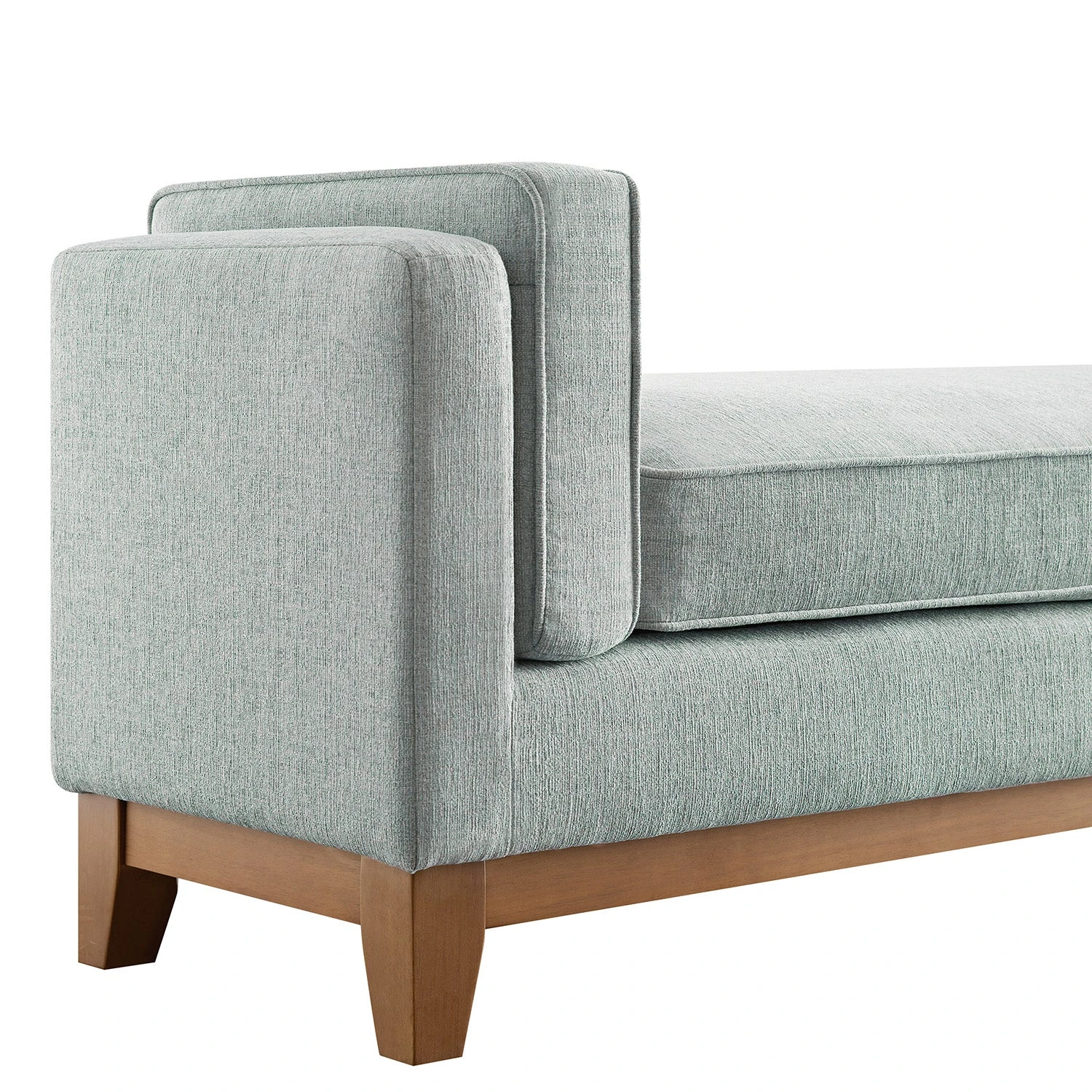 Dipley Sage Woven Fabric Upholstered Bench 9 Dipley Sage Woven Fabric Upholstered Bench - Image 9