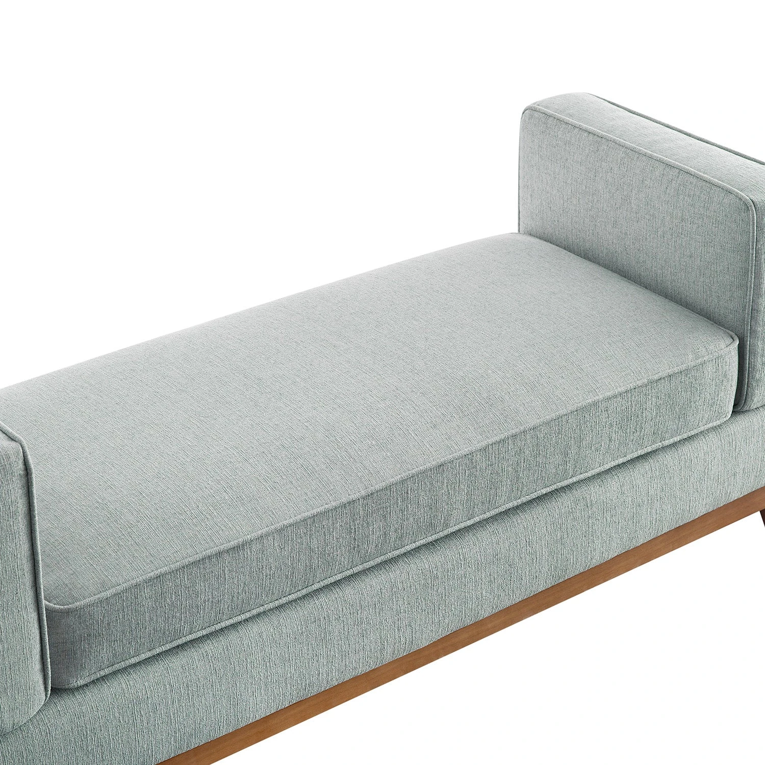 Dipley Sage Woven Fabric Upholstered Bench 10 Dipley Sage Woven Fabric Upholstered Bench - Image 10