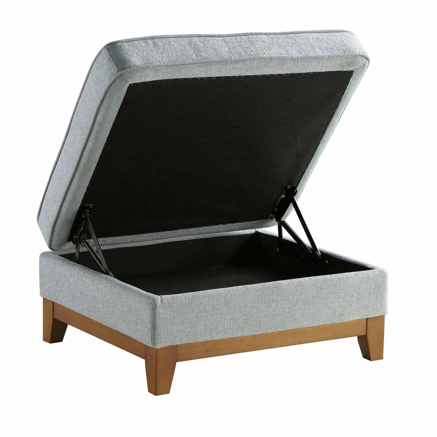 Dipley Sage Woven Fabric Storage Footstool 9 Dipley Sage Woven Fabric Storage Footstool - Image 9