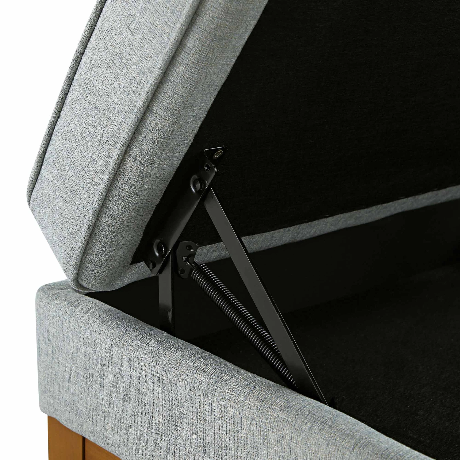 Dipley Sage Woven Fabric Storage Footstool 12 Dipley Sage Woven Fabric Storage Footstool - Image 12