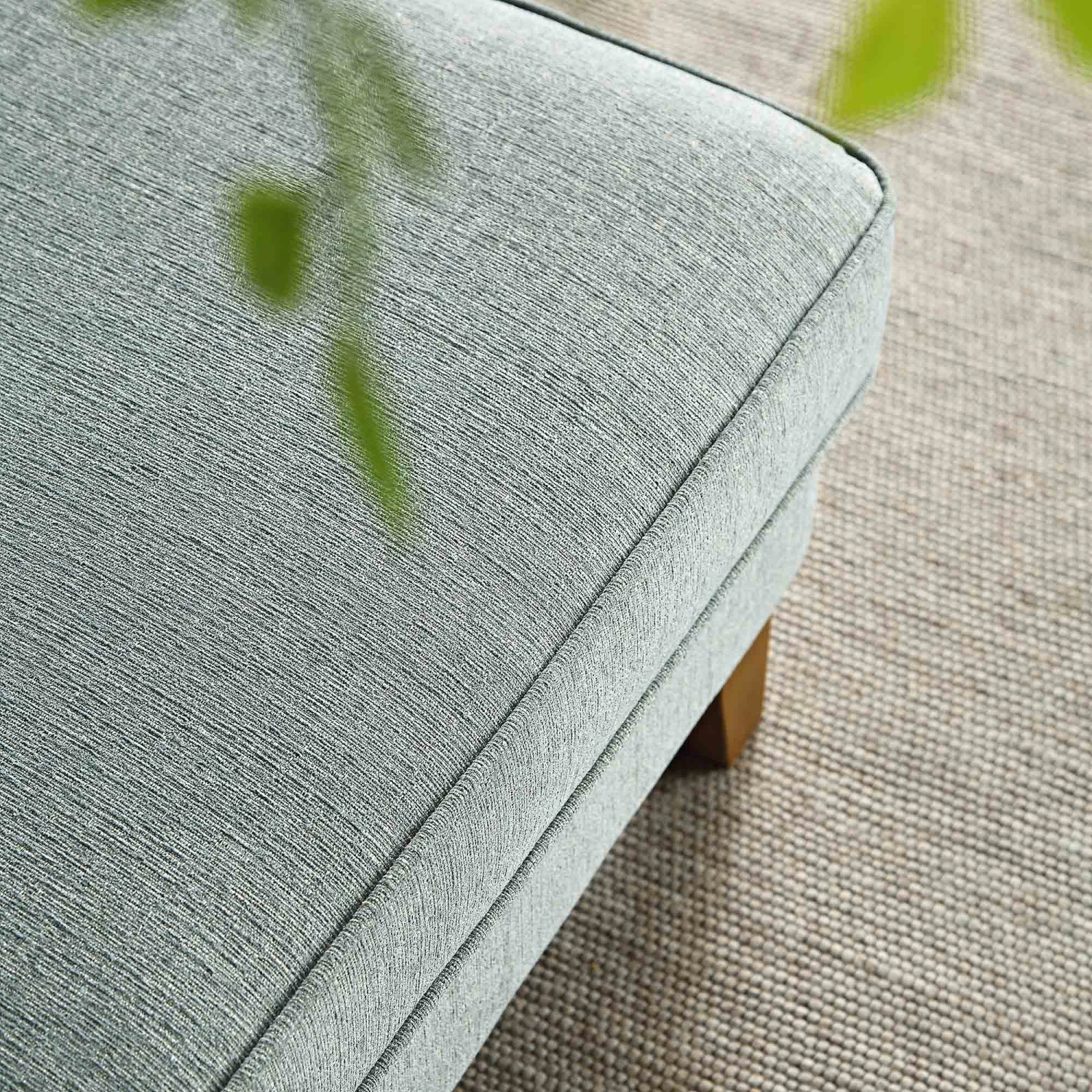 Dipley Sage Woven Fabric Storage Footstool 5 Dipley Sage Woven Fabric Storage Footstool - Image 5