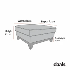 Dipley Champagne Velvet Storage Footstool – Luxury Piping Detail Ottoman Coffee Table -Daals Store GCSF 2339 STOOL CHART 3