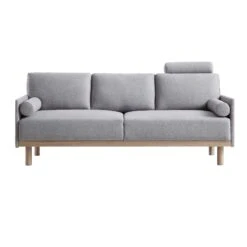 Timber Grey Marl Fabric Sofa, 3-Seater -Daals Store GCSF 2348 GREY FAB 3ST WB1