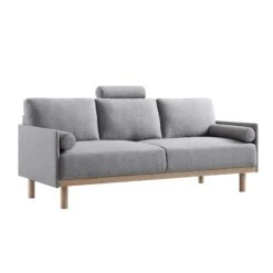 Timber Grey Marl Fabric Sofa, 3-Seater -Daals Store GCSF 2348 GREY FAB 3ST WB3