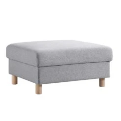 Timber Grey Marl Fabric Storage Ottoman -Daals Store GCSF 2348 GREY FAB STOOL WB2