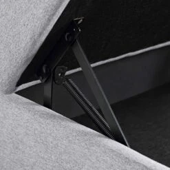 Timber Grey Marl Fabric Storage Ottoman -Daals Store GCSF 2348 GREY FAB STOOL detail2