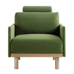Timber Fern Green Velvet Armchair -Daals Store GCSF 2348 MOSS VEL 1ST WB2