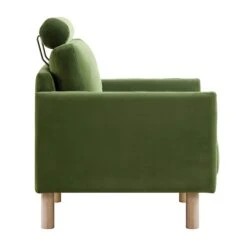 Timber Fern Green Velvet Armchair -Daals Store GCSF 2348 MOSS VEL 1ST WB3