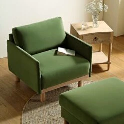 Timber Fern Green Velvet Armchair -Daals Store GCSF 2348 MOSS VEL 1ST scene3