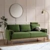 Timber Fern Green Velvet Sofa, 3-Seater -Daals Store GCSF 2348 MOSS VEL 3ST main