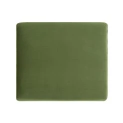 Timber Fern Green Velvet Storage Ottoman – Large Rectangular Footstool with Wooden Base -Daals Store GCSF 2348 MOSS VEL STOOL WB5
