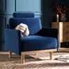Timber Navy Blue Velvet Armchair 27 Timber Navy Blue Velvet Armchair -Daals Store GCSF 2348 NAVY VEL 1ST main