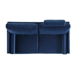 Timber Navy Blue Velvet Sofa, 2-Seater -Daals Store GCSF 2348 NAVY VEL 2ST WB4