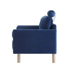 Timber Navy Blue Velvet Sofa, 2-Seater -Daals Store GCSF 2348 NAVY VEL 2ST WB5