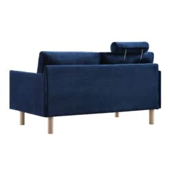 Timber Navy Blue Velvet Sofa, 2-Seater -Daals Store GCSF 2348 NAVY VEL 2ST WB6