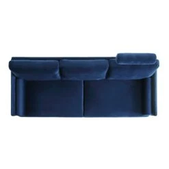 Timber Navy Blue Velvet Sofa, 3-Seater -Daals Store GCSF 2348 NAVY VEL 3ST WB4