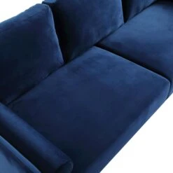 Timber Navy Blue Velvet Sofa, 3-Seater -Daals Store GCSF 2348 NAVY VEL 3ST detail1