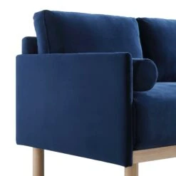 Timber Navy Blue Velvet Sofa, 3-Seater -Daals Store GCSF 2348 NAVY VEL 3ST detail2