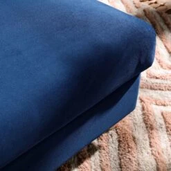 Timber Navy Blue Velvet Storage Ottoman -Daals Store GCSF 2348 NAVY VEL STOOL scene3