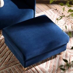 Timber Navy Blue Velvet Storage Ottoman -Daals Store GCSF 2348 NAVY VEL STOOL scene4