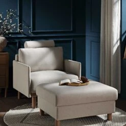 Timber Oatmeal Fabric Armchair -Daals Store GCSF 2348 OAT FAB 1ST scene2