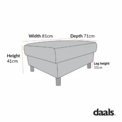 Timber Grey Marl Fabric Storage Ottoman -Daals Store GCSF 2348 STOOL CHART 1